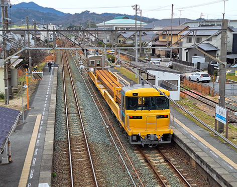 レール運搬車の初仕事